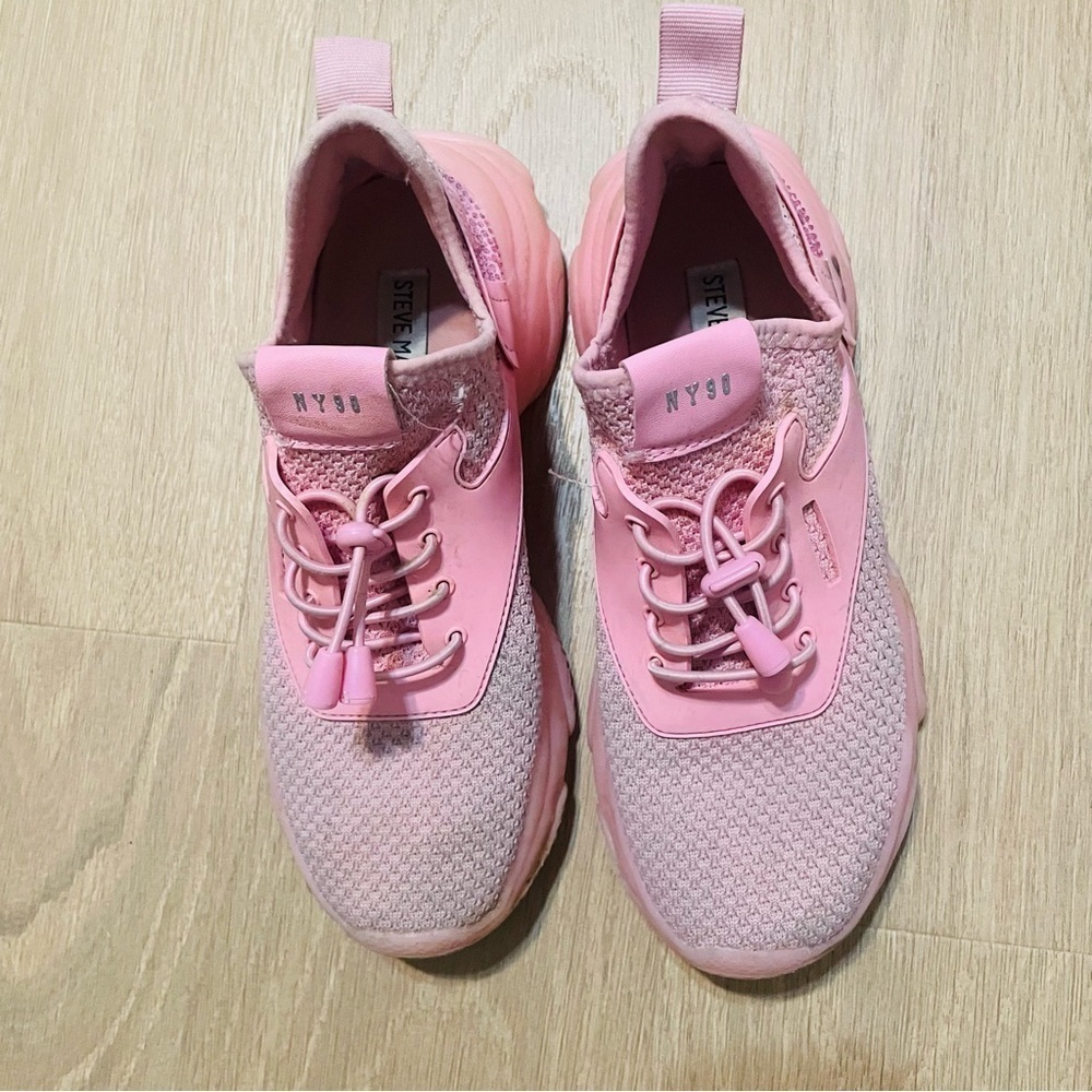 Steve Madden Myles NY90 pink woman slip on sneakers size 7 rhinestones pink - Picture 2 of 10